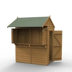 Forest Garden 6x4 Ft Apex Shiplap Wooden Garden Bar With Single Door - Assembly Service Included -Cheap Grow And Trim Store forest garden 6x4 ft apex shiplap wooden garden bar with single door assembly service included5013053191859 02c