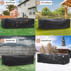 Furniture One 420D Oxford Fabric Patio Set Cover Rectangular Sofa Set Cover Black 252x210x100cm -Cheap Grow And Trim Store furniture one 420d oxford fabric patio set cover rectangular sofa set cover black 252x210x100cm0785379128356 03c MP