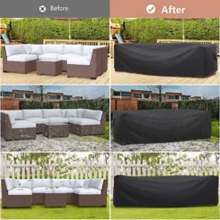 Furniture One 420D Oxford Fabric Patio Set Cover Rectangular Sofa Set Cover Black 252x210x100cm -Cheap Grow And Trim Store furniture one 420d oxford fabric patio set cover rectangular sofa set cover black 252x210x100cm0785379128356 04c MP