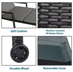 Furniture One Rattan Effect Garden Rattan Furniture Recliner Lounger Sun Reclining Daybed Patio -Cheap Grow And Trim Store furniture one rattan effect garden rattan furniture recliner lounger sun reclining daybed patio0727536850182 03c MP