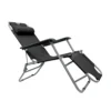 Garden Folding Easi Recline Sun Lounger Black Zero Gravity Deck Patio Chair + Pillow