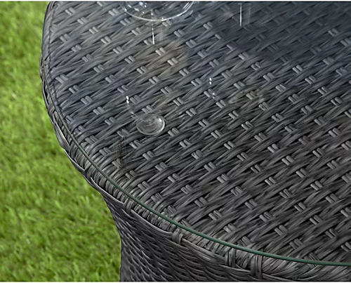 Garden Store Direct Bottle Bistro Set Aluminium - Back Cushions - Black 2 Garden Store Direct Bottle Bistro Set Aluminium - Back Cushions - Black - Image 2