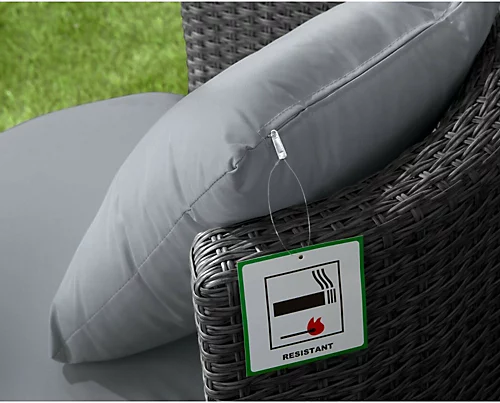 Garden Store Direct Bottle Bistro Set Aluminium - Back Cushions - Black 4 Garden Store Direct Bottle Bistro Set Aluminium - Back Cushions - Black - Image 4