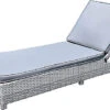 Garden Store Direct Enzo Polyrattan Sunlounger Day Bed - Grey