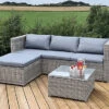 Garden Store Direct Victoria Modular 3 Piece Corner Lounge Chaise Set Grey