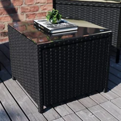 Garden Vida Bali Black 2 Seater Balcony Garden Outdoor Rattan Furniture Set -Cheap Grow And Trim Store garden vida bali black 2 seater balcony garden outdoor rattan furniture set5056562199206 03c MP