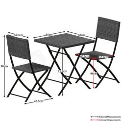 Garden Vida Capri Grey 2 Seater Rattan Garden Outdoor Bistro Set 5 Garden Vida Capri Grey 2 Seater Rattan Garden Outdoor Bistro Set -Cheap Grow And Trim Store garden vida capri grey 2 seater rattan garden outdoor bistro set5056562199343 02c MP