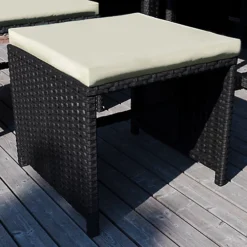 Garden Vida Cuba Black 10 Seater Rattan Garden Outdoor Bistro Set -Cheap Grow And Trim Store garden vida cuba black 10 seater rattan garden outdoor bistro set5056562199152 04c MP