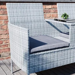 Garden Vida Vienna Grey Rattan Love Seat 2 Seater For Garden Outdoor -Cheap Grow And Trim Store garden vida vienna grey rattan love seat 2 seater for garden outdoor5056562199190 03c MP