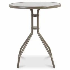 GoodHome Bari Grey Metal 2 Seater Table -Cheap Grow And Trim Store goodhome bari grey metal 2 seater table3663602734406 03bq