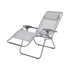 GoodHome Bergama Grey Metal Sun Lounger -Cheap Grow And Trim Store goodhome bergama grey metal sun lounger5036581089818 21c
