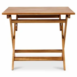 GoodHome Denia Brown Wooden Foldable 4 Seater Square Table -Cheap Grow And Trim Store goodhome denia brown wooden foldable 4 seater square table3663602935964 02bq