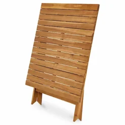 GoodHome Denia Brown Wooden Foldable 4 Seater Square Table -Cheap Grow And Trim Store goodhome denia brown wooden foldable 4 seater square table3663602935964 04bq