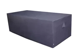 GoodHome Hamilton Steel Grey Rectangular Dining Table Cover 222cm(L) 75cm(H) 102cm(W)