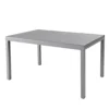 GoodHome Moorea Steel Grey Aluminium 8 Seater Extendable Rectangular Table