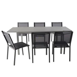 GoodHome Moorea Steel Grey Aluminium 8 Seater Extendable Rectangular Table -Cheap Grow And Trim Store goodhome moorea steel grey aluminium 8 seater extendable rectangular table5059340124902 09c