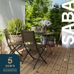 GoodHome Saba Deep Lichen Green Metal Foldable 4 Seater Rectangular Dining Table -Cheap Grow And Trim Store goodhome saba deep lichen green metal foldable 4 seater rectangular dining table5059340676708 41i EN