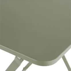 GoodHome Saba Khaki Green Metal Foldable 2 Seater Square Side Table -Cheap Grow And Trim Store goodhome saba khaki green metal foldable 2 seater square side table5059340124681 36c