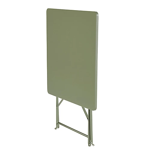 GoodHome Saba Khaki Green Metal Foldable 2 Seater Square Table 4 GoodHome Saba Khaki Green Metal Foldable 2 Seater Square Table - Image 4