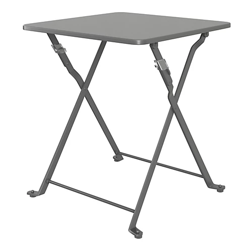 GoodHome Saba Steel Grey Metal Foldable 2 Seater Square Side Table 1 GoodHome Saba Steel Grey Metal Foldable 2 Seater Square Side Table