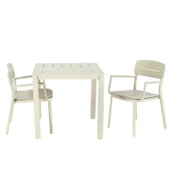 GoodHome Santorin Sand Metal 4 Seater Table -Cheap Grow And Trim Store goodhome santorin sand metal 4 seater table5059340125039 09c