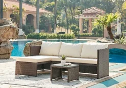Havana Rattan Garden Furniture Sofa Set Patio Outdoor Corner Lounge, Brown -Cheap Grow And Trim Store havana rattan garden furniture sofa set patio outdoor corner lounge brown5060678407483 04c MP
