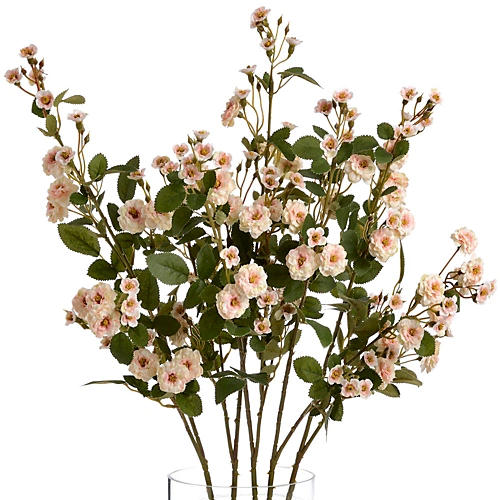 Hill Interiors Faux Wild Meadow Rose Cream/Green (One Size) 1 Hill Interiors Faux Wild Meadow Rose Cream/Green (One Size)