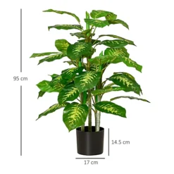 HOMCOM Artificial Evergreen Tree Fake Plant In Pot Indoor Outdoor Décor 95cm -Cheap Grow And Trim Store homcom artificial evergreen tree fake plant in pot indoor outdoor d cor 95cm5056534539795 03c MP