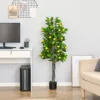 HOMCOM Artificial Lemon Tree Fake Plant In Pot Indoor Outdoor Décor 135cm