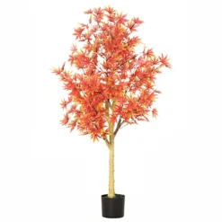 HOMCOM Artificial Realistic Red Maple Tree Faux Plant For Indoor Décor -Cheap Grow And Trim Store homcom artificial realistic red maple tree faux plant for indoor d cor5056534539962 02c MP