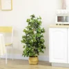 HOMCOM Potted Artificial Plants Bay Leaf Laurel For Indoor Outdoor, 120cm