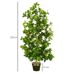 HOMCOM Potted Artificial Plants Bay Leaf Laurel For Indoor Outdoor, 120cm -Cheap Grow And Trim Store homcom potted artificial plants bay leaf laurel for indoor outdoor 120cm5056602941222 03c MP