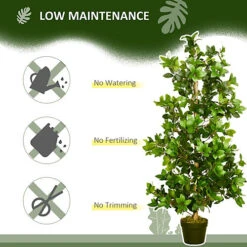 HOMCOM Potted Artificial Plants Bay Leaf Laurel For Indoor Outdoor, 120cm -Cheap Grow And Trim Store homcom potted artificial plants bay leaf laurel for indoor outdoor 120cm5056602941222 06c MP