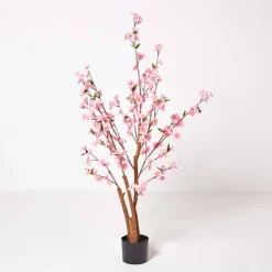 Homescapes Artificial Blossom Tree With Pink Silk Flowers 130 Cm (4'2")