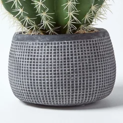 Homescapes Golden Barrel Artificial Cactus In Textured Stone Grey Pot, 38 Cm Tall -Cheap Grow And Trim Store homescapes golden barrel artificial cactus in textured stone grey pot 38 cm tall5055967494039 04c MP