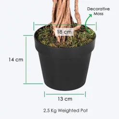 Homescapes Green Ficus Tree Artificial Plant With Twisted Real Wood Stem, 4 Ft 6 Homescapes Green Ficus Tree Artificial Plant With Twisted Real Wood Stem, 4 Ft -Cheap Grow And Trim Store homescapes green ficus tree artificial plant with twisted real wood stem 4 ft5055967421493 03c MP