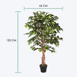Homescapes Green Ficus Tree Artificial Plant With Twisted Real Wood Stem, 4 Ft 7 Homescapes Green Ficus Tree Artificial Plant With Twisted Real Wood Stem, 4 Ft -Cheap Grow And Trim Store homescapes green ficus tree artificial plant with twisted real wood stem 4 ft5055967421493 04c MP
