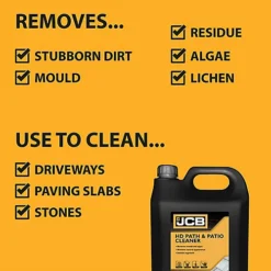 JCB Heavy Duty Path & Patio Cleaner Concentrate 5 Litre 7 JCB Heavy Duty Path & Patio Cleaner Concentrate 5 Litre -Cheap Grow And Trim Store jcb heavy duty path patio cleaner concentrate 5 litre5060230119274 04c MP