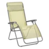 Lafuma Garden Recliner Chair - UV Resistant Anti Gravity Relaxing Sun Lounger With Removeable Headrest - Lime Green