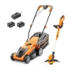 LawnMaster MX 24V 34cm Cordless Lawn Mower And 25cm Grass Trimmer Set With Spare Battery - 2 Year Guarantee