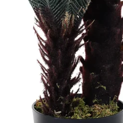 Livingandhome 2 Trunk Artificial Cycas Tree Indoor Decorative Plant In Black Pot 90 Cm -Cheap Grow And Trim Store livingandhome 2 trunk artificial cycas tree indoor decorative plant in black pot 90 cm0735940257992 04c MP