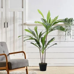 Livingandhome 3 Trunk Artificial Asplenium Nidus Tree House Plant Indoor Plant In Black Pot 105 Cm -Cheap Grow And Trim Store livingandhome 3 trunk artificial asplenium nidus tree house plant indoor plant in black pot 105 cm0735940251402 03c MP