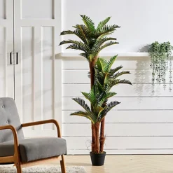 Livingandhome Artificial Fern Tree Fake Indoor Decorative Plant With Pot 150 Cm