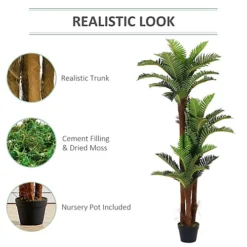 Livingandhome Artificial Fern Tree Fake Indoor Decorative Plant With Pot 150 Cm -Cheap Grow And Trim Store livingandhome artificial fern tree fake indoor decorative plant with pot 150 cm0735940245586 03c MP