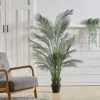 Livingandhome Artificial Palm Tree Indoor Decorative Plant In Black Pot 160 Cm