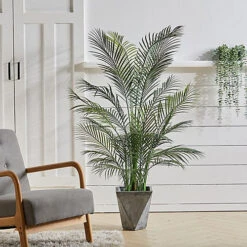 Livingandhome Artificial Palm Tree Indoor Decorative Plant In Black Pot 160 Cm -Cheap Grow And Trim Store livingandhome artificial palm tree indoor decorative plant in black pot 160 cm0735940247535 02c MP