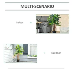 Livingandhome Artificial Rubber Tree Indoor Decorative Plant In Black Pot 90 Cm -Cheap Grow And Trim Store livingandhome artificial rubber tree indoor decorative plant in black pot 90 cm0735940245609 04c MP