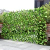 Livingandhome Expanding Artificial Green Apple Leaves Privacy Fence Garden Trellis 180 X 90 Cm