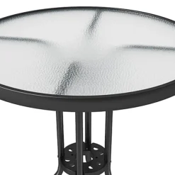 Livingandhome Outdoor Garden Metal Frame Small Round Tempered Glass Coffee Table 600mm Dia -Cheap Grow And Trim Store livingandhome outdoor garden metal frame small round tempered glass coffee table 600mm dia0735940288811 04c MP