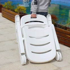 Livingandhome White Outdoor Folding Lounger Chaise Chair Recliner On Wheels 6 Livingandhome White Outdoor Folding Lounger Chaise Chair Recliner On Wheels -Cheap Grow And Trim Store livingandhome white outdoor folding lounger chaise chair recliner on wheels0735940235761 03c MP